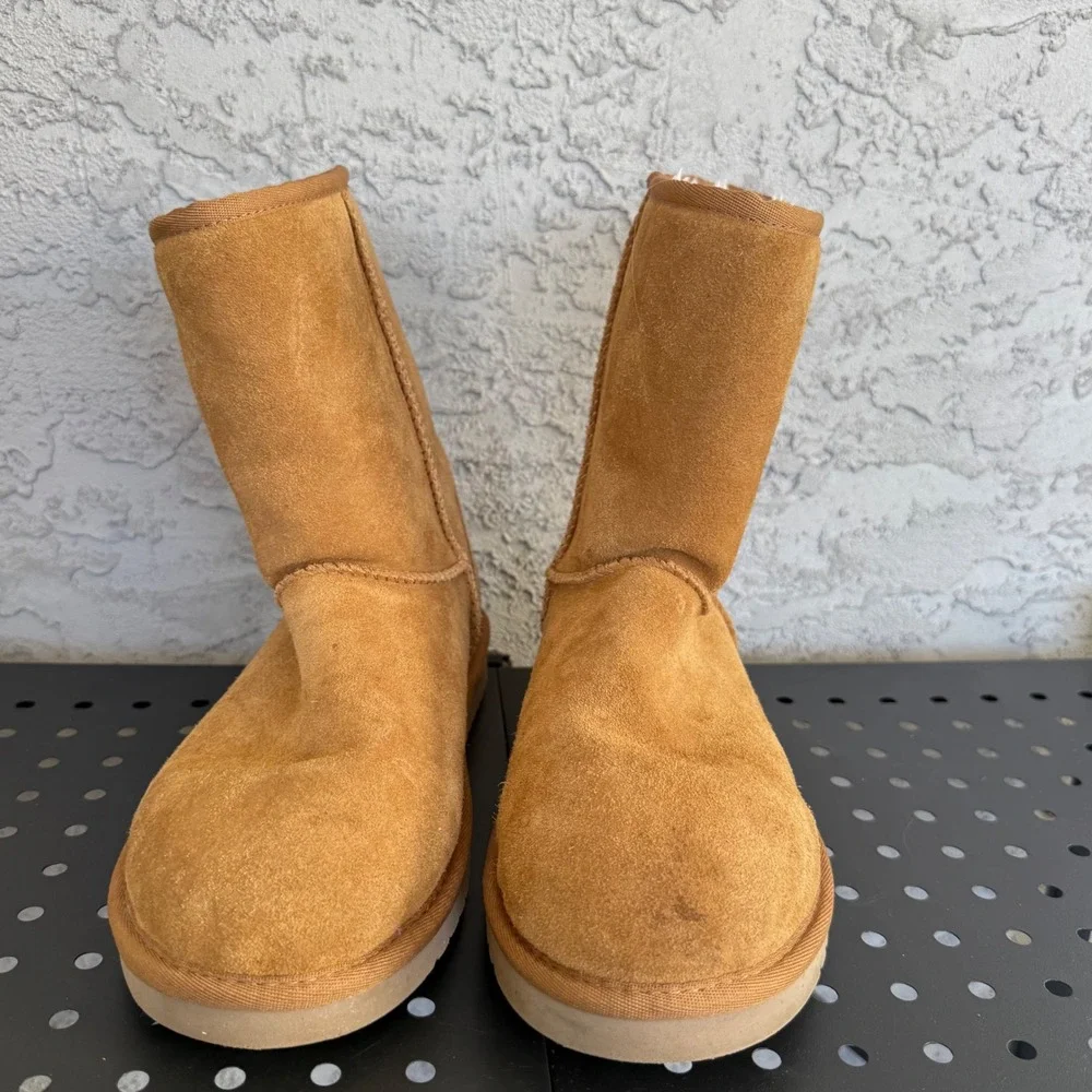 Koolaburra by UGG Koola Short Suede Fur Boots Womens‎ 9 US 40 EU Chestnut Brown